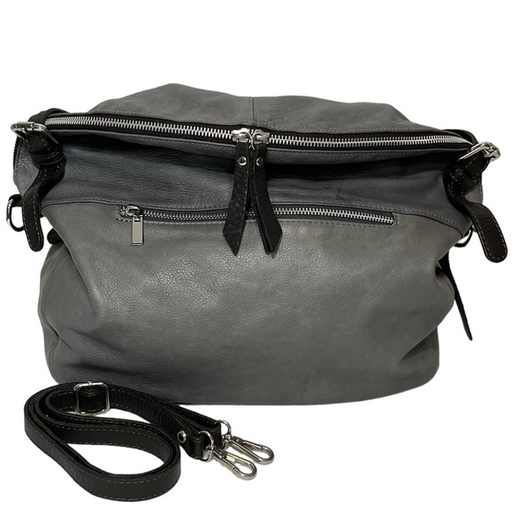 Vera Pelle Italian Leather Shouchy Hobo Satchel Bag Prodotto Artigianale - Picture 3 of 14